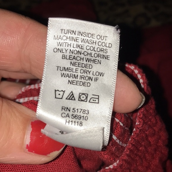 Maurices size large red linen blend shorts elastic pull on waist - Picture 6 of 15